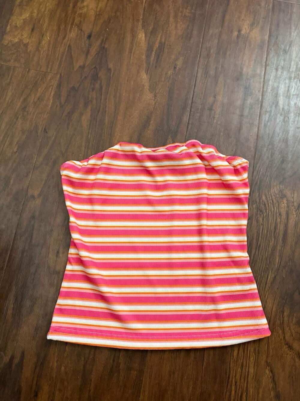 SHEIN Pink Striped Tube Top Size XS